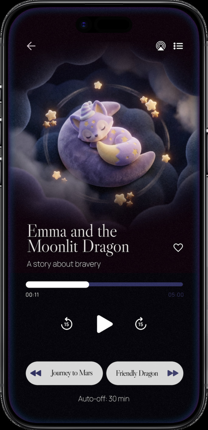 DreamLoo app — child profile screen